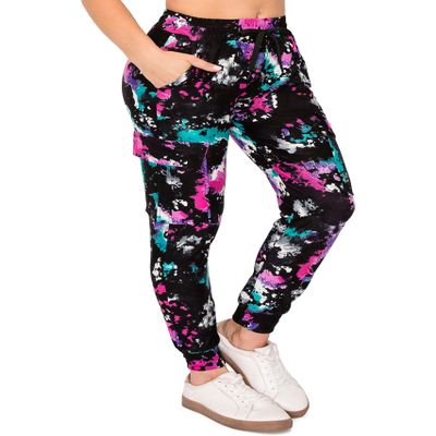 ALWAYS Tie Dye Cargo Jogger Sweatpants - Women's Buttery Soft Cozy Comfy Casual Pocket Pants 4238 M