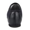 Linodes Unisex PU Leather Upper Slip-on Jazz Shoe with Circle Elastic for Women and Men's Dance Shoes-BLACK-6M view 3