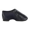 Linodes Unisex PU Leather Upper Slip-on Jazz Shoe with Circle Elastic for Women and Men's Dance Shoes-BLACK-6M view 4