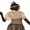Forum Novelties Women's Roaring 20s Sequin Shawl, Beige, One Size view 2