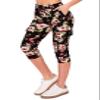 ALWAYS Womens Cargo Capri Jogger Sweatpants with Pockets  Super Soft Stretch Lounge Pants, Casual Joggers for Women, Daily Wear & Travel, Floral 1882BK L view 1