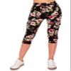 ALWAYS Womens Cargo Capri Jogger Sweatpants with Pockets  Super Soft Stretch Lounge Pants, Casual Joggers for Women, Daily Wear & Travel, Floral 1882BK L view 2