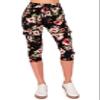 ALWAYS Womens Cargo Capri Jogger Sweatpants with Pockets  Super Soft Stretch Lounge Pants, Casual Joggers for Women, Daily Wear & Travel, Floral 1882BK L view 3