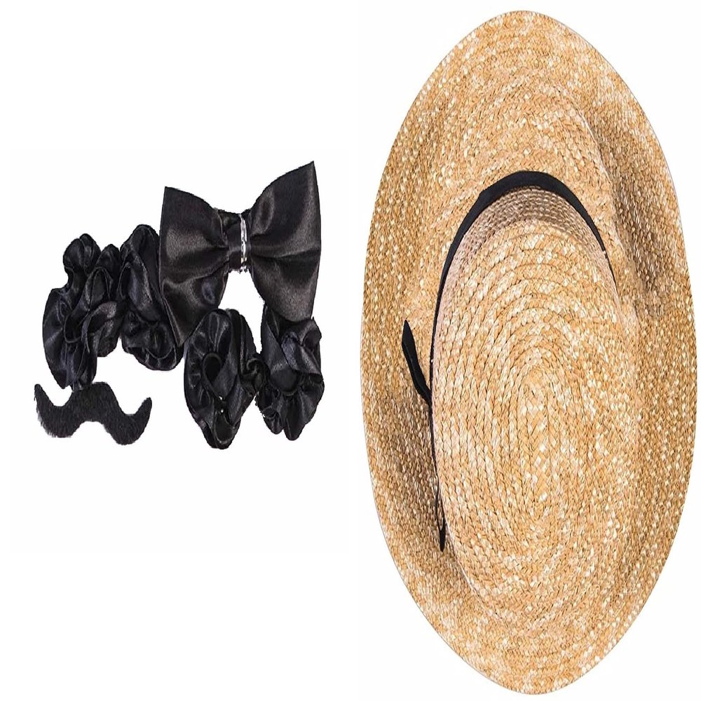 Rubies Men's Forum Roaring 20s Costume Accessories (Hat, Garters, Bow Tie, Mustache), As Shown, One Size