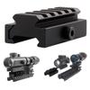 FAZee Picatinny Riser Mount, 2 Pack 5 Slots Low Profile Rail Adaptor with QD Lever Quick Release Adapter for 20mm Scope Sights - Size 1/2" H x 2.5'' L view 2