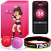 TEKXYZ Reflex Ball with Counter App & Online Community, 2 Difficulty Levels Boxing Ball with Headband, Perfect for Reaction, Agility, Punching Speed, Fight Skill & Hand Eye Coordination Training view 1