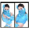 MUNAFIE Belly Dance Face Veil Scarf Trible Egyptian Mask Halloween Accessories view 2
