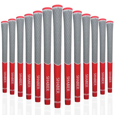 SHABIER Multi Compound Golf Grips Set - 13 Pack High Traction and Feedback Rubber Grips (13pcs Red)