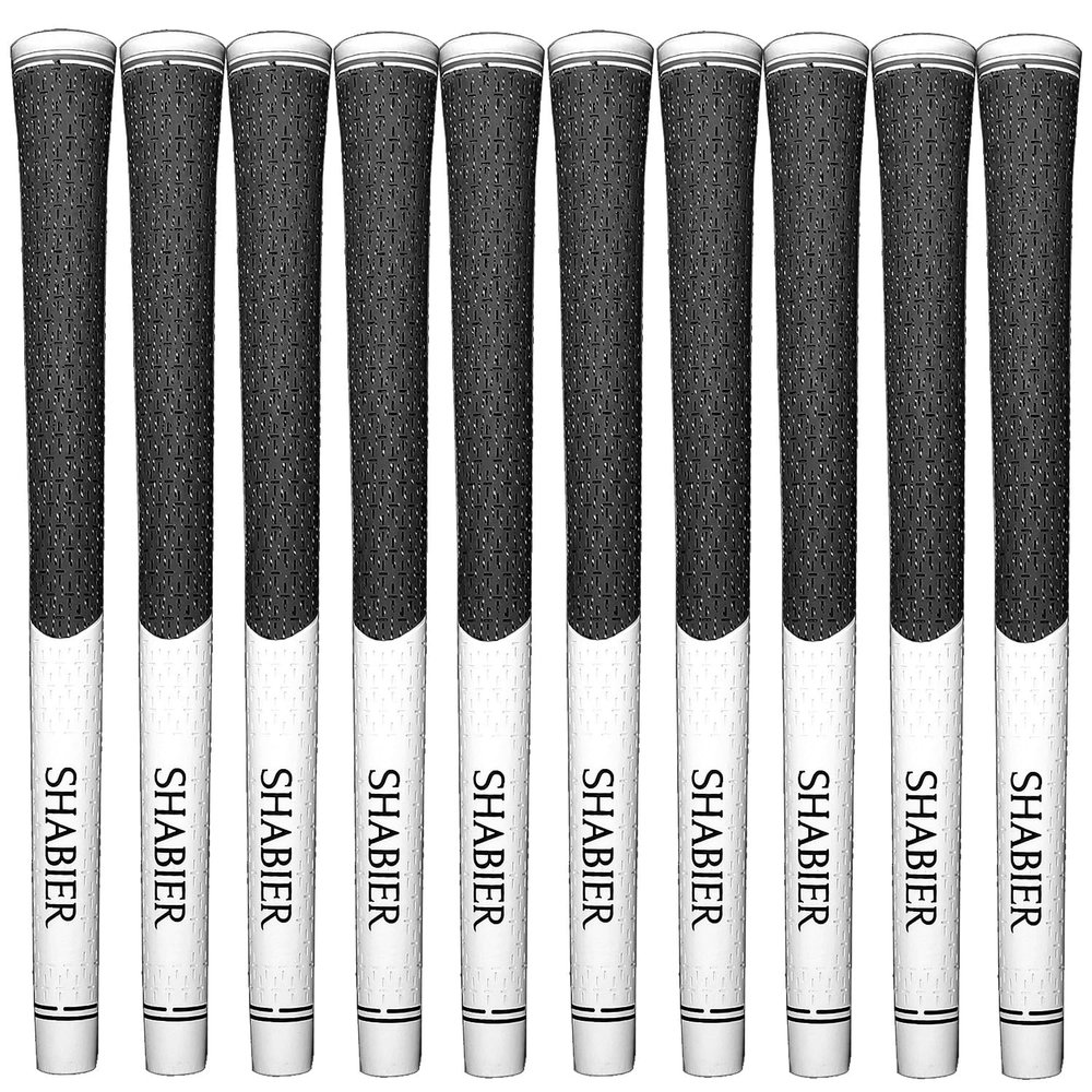 SHABIER Multi Compound Golf Grip,Golf Grips Set of Golf Grip 13 Pack High Traction and Feedback Rubber Golf Club (13pcs White)