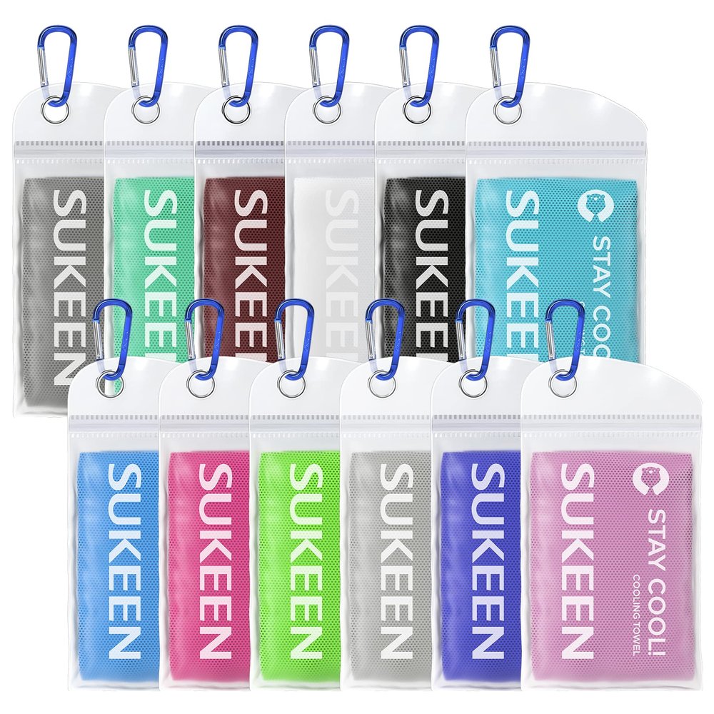 Sukeen Cooling Towel,Instant Evaporative Cooling for Sports,Yoga,Golf,Gym,Neck,Workout and More(40x 12)