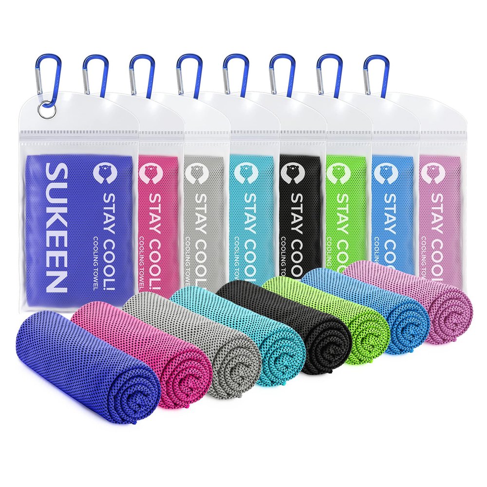 Sukeen Cooling Towel,Instant Evaporative Cooling for Sports,Yoga,Golf,Gym,Neck,Workout and More(40x 12)