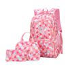JiaYou Girl Geometric Printed Primary Junior High University School Bag Bookbag 3pcs Backpack Sets(2# Pink-3pcs,19 L) view 1