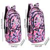 JiaYou Girl Geometric Printed Primary Junior High University School Bag Bookbag 3pcs Backpack Sets(2# Black-3pcs,19 L) view 2