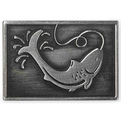 CARKELLA by Wallaroo Fishing Single Sided Emblem  Embossed Rectangular  Personalize Your Sun Hat Personalize Your Sun Hat with Magnetic Style  Versatile Golf Ball Marker