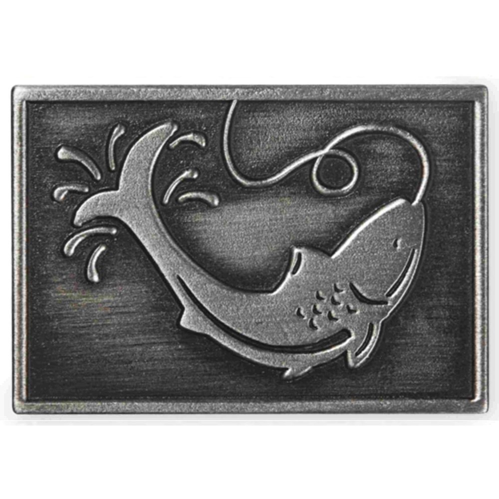 CARKELLA by Wallaroo Fishing Single Sided Emblem  Embossed Rectangular  Personalize Your Sun Hat Personalize Your Sun Hat with Magnetic Style  Versatile Golf Ball Marker