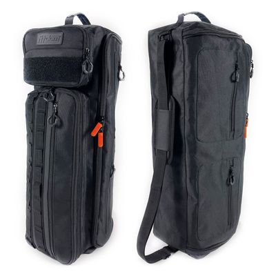 Fitdom Tactical Inspired Yoga Bag for Adult Men. Heavy Duty Yoga Bags and Carriers Fits All Your Stuff. Yoga Mat Bag with Expandable Compartment for 2 Yoga Blocks & Multiple Pockets - Yoga Mat Carrier