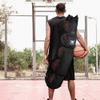 Fitdom Heavy Duty XL Basketball Mesh Equipment Ball Bag w/Shoulder Strap Design for Coach with 2 Front Pockets for Coaching & Sport Accessories. This Team Tube Carrier Can Store Up to 5 Basketballs view 2