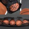 Fitdom Heavy Duty XL Basketball Mesh Equipment Ball Bag w/Shoulder Strap Design for Coach with 2 Front Pockets for Coaching & Sport Accessories. This Team Tube Carrier Can Store Up to 5 Basketballs view 3