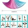 FOSER Aerial Yoga Hammock Aerial Yoga Swing with Daisy Chains Carabiners for Inverted Gravity Yoga Flip with Instruction Manual 5M2.8M (Gradient Purple) view 3