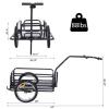 Black Folding Cargo Trailer with Seat Post Hitch for Quick Easy Attachment to Bicycle Can Fit Most Bicycles Quick Release Wheel Storage Cart for Transportation of Luggage Tools Groceries Space Saving view 3