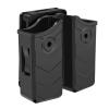 Mag Pouch, Glock 19 22 17 43 45 (Gen1-5) Magazine Holder 9mm .40 Double Stack Mag, Holder Dual Stack Mag Holster with 1.5''-2'' Belt Clip view 1
