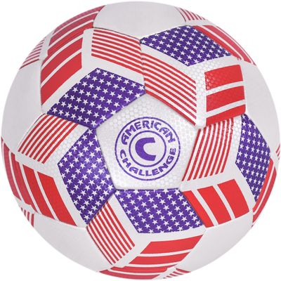 American Challenge Patriot Soccer Ball Sizes 5, 4 & 3 Youth & Adult Training Soccer Ball for Practice, Games & Grass Fields