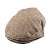 Born to Love Baby Boys Jeff Hat Vintage Driver Tweed Flat Page Gatsby Cap, Tan with Bow, 3-6 Months view 3