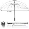 G4Free 62 Inch Clear Golf Umbrella Transparent Auto Open Large Stick Umbrella Oversized Windproof Waterproof with Sleeve for Women Men view 2