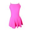 LIUHUO Girls Spandex Sleeveless Splice Ice Figure Skating Dress Competition Performance Rose Red view 1