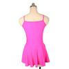 LIUHUO Girls Spandex Sleeveless Splice Ice Figure Skating Dress Competition Performance Rose Red view 3