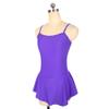 LIUHUO Ice Figure Skating Dress Girls Spandex Sleeveless Soild Color Competition Performance Dancewear Purple view 2
