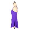 LIUHUO Ice Figure Skating Dress Girls Spandex Sleeveless Soild Color Competition Performance Dancewear Purple view 3