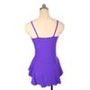 LIUHUO Ice Figure Skating Dress Girls Spandex Sleeveless Soild Color Competition Performance Dancewear Purple view 4