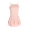 LIUHUO Girls Spandex Sleeveless Splice Ice Figure Skating Dress Competition Performance Pink view 1