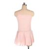 LIUHUO Girls Spandex Sleeveless Splice Ice Figure Skating Dress Competition Performance Pink view 2