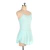 LIUHUO Ice Figure Skating Dress Girls Spandex Sleeveless Soild Color Competition Performance Dancewear Light Blue view 2