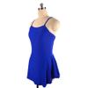 LIUHUO Ice Figure Skating Dress Girls Spandex Sleeveless Soild Color Competition Performance Dancewear Dark Blue view 2
