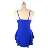 LIUHUO Ice Figure Skating Dress Girls Spandex Sleeveless Soild Color Competition Performance Dancewear Dark Blue view 3