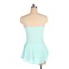 LIUHUO Ice Figure Skating Dress Girls Spandex Sleeveless Soild Color Competition Performance Dancewear Light Blue view 3