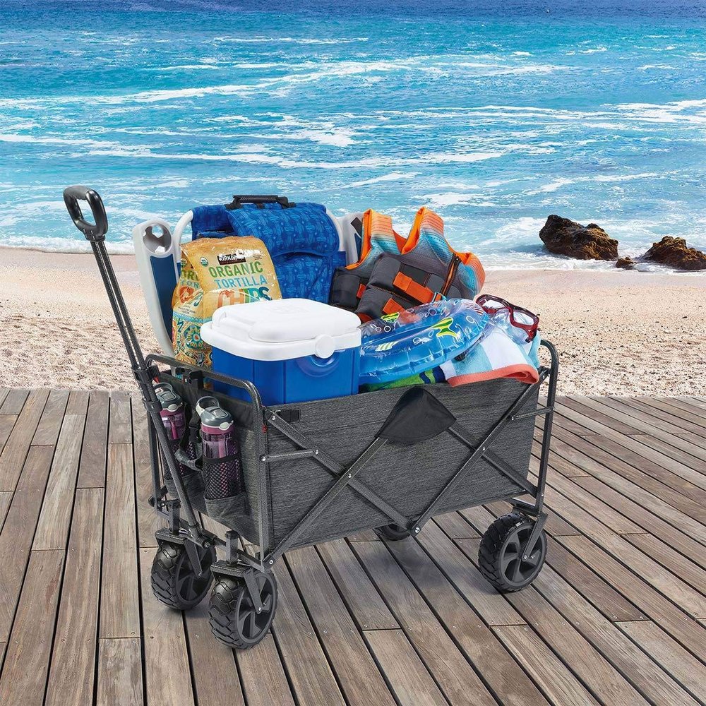 MacSports Mac Sports Mac Sports Extra Long Folding Cargo Cart for Field Outdoor Use