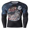Red Plume Cool Dry Compression Long Sleeve Baselayer Athletic Sports T-Shirts/Compression Crew Neck Long Sleeve T-Shirts (Pattern 6, L) view 1
