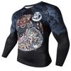 Red Plume Cool Dry Compression Long Sleeve Baselayer Athletic Sports T-Shirts/Compression Crew Neck Long Sleeve T-Shirts (Pattern 6, L) view 2