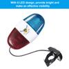 2 Pieces Bike Police Sound Lights LED Sounds Trumpet Bike Horn Police Siren Warning Safety Bicycle LED Light Waterproof view 3