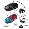 2 Pieces Bike Police Sound Lights LED Sounds Trumpet Bike Horn Police Siren Warning Safety Bicycle LED Light Waterproof view 4