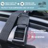 WONITAGO Soft Roof Rack Pads with Single Wrap-Rax Straps for Surfboard, SUP Paddleboard, Snowboard, 28 inch (Pair) Black view 3