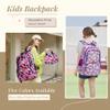 3Pcs Geometric Print Girls Boys Backpack Set for School Kids, Multi-Pocket Elementary School Backpack for Girls view 2