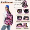 3Pcs Geometric Print Girls Boys Backpack Set for School Kids, Multi-Pocket Elementary School Backpack for Girls view 4