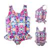Kids Boy Girls Toddler Floatation Swimsuit with Adjustable Buoyancy Baby Summer Training Float Suit Swim Vest Life Jacket Floating One Piece Swimwear Safety Pool Bathing Suit Swimming Colorful 3-4T view 2