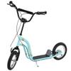 Aosom Youth Scooter Front and Rear Caliper Dual Brakes 12-Inch Inflatable Front Wheel Ride On Toy for Adult Age 5+, Blue view 1