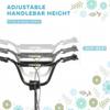 Aosom Youth Scooter Front and Rear Caliper Dual Brakes 12-Inch Inflatable Front Wheel Ride On Toy for Adult Age 5+, Blue view 3